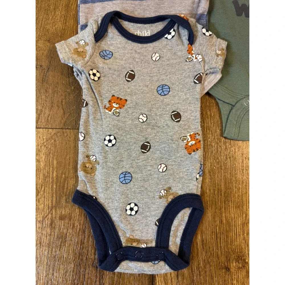 Gerber Baby Boy Onesies Newborn Short Sleeve Bodysuits Shirts Romper Clothes Lot